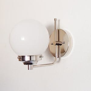 Modern Sconce - Minimalist - Bathroom Lighting - Glass Globe - Bedside - Entryway Light - Contemporary - Hallway Lighting - UL Listed