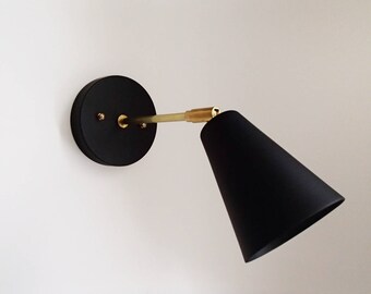 Single swivel cone extended wall sconce UL LISTED