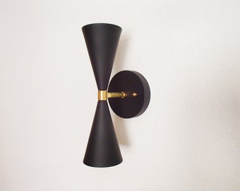 Modern Bowtie Wall Light - Mid Century Sconce - Contemporary Lighting - Atomic - Entryway - Hallway - Kitchen - Living Room - UL Listed