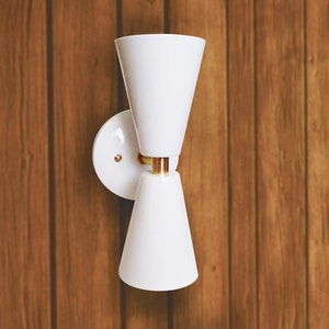 Modern Two-Tone Double Cone Atomic Bowtie Sconce Atomic UL Listed image 4