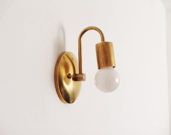 Modern Wall Lighting Fixture - Contemporary Sconce - Industrial - Petite Arched - Bathroom Light - Hallway Lighting - Kitchen - UL Listed