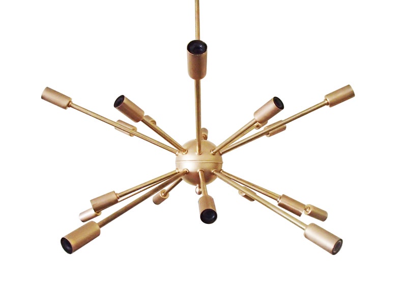 Details about Mid Century Modern Brass Sputnik Chandelier 16 Arms Starburst Handmade Lighting Details about Mid Century Modern Brass Sputnik Chandelier 16 Arms Starburst Handmade Lighting