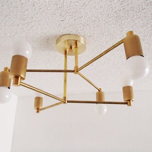 Modern Ceiling Light - Crossover 6 Arm - Kitchen Light - Dining Room - Bedroom - Contemporary - UL LISTED
