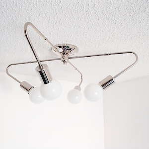 Modern Flush Mount - Ceiling Light - Bulb Cluster - Polished Nickel - Living Room Lighting - Dining Room - Bathroom - UL Listed