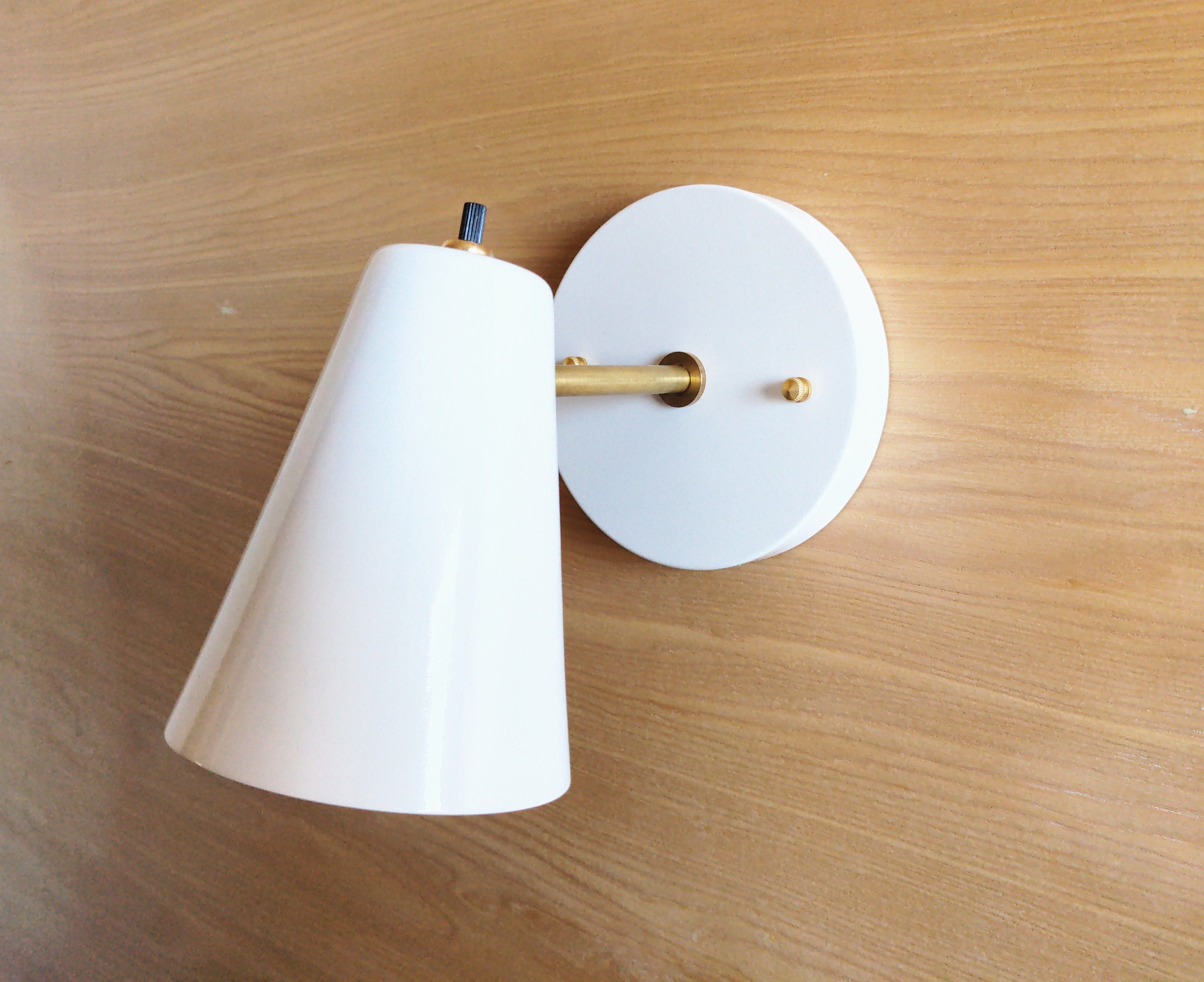 Modern Wall Sconce Cone Shade Light Contemporary Bedside - Etsy