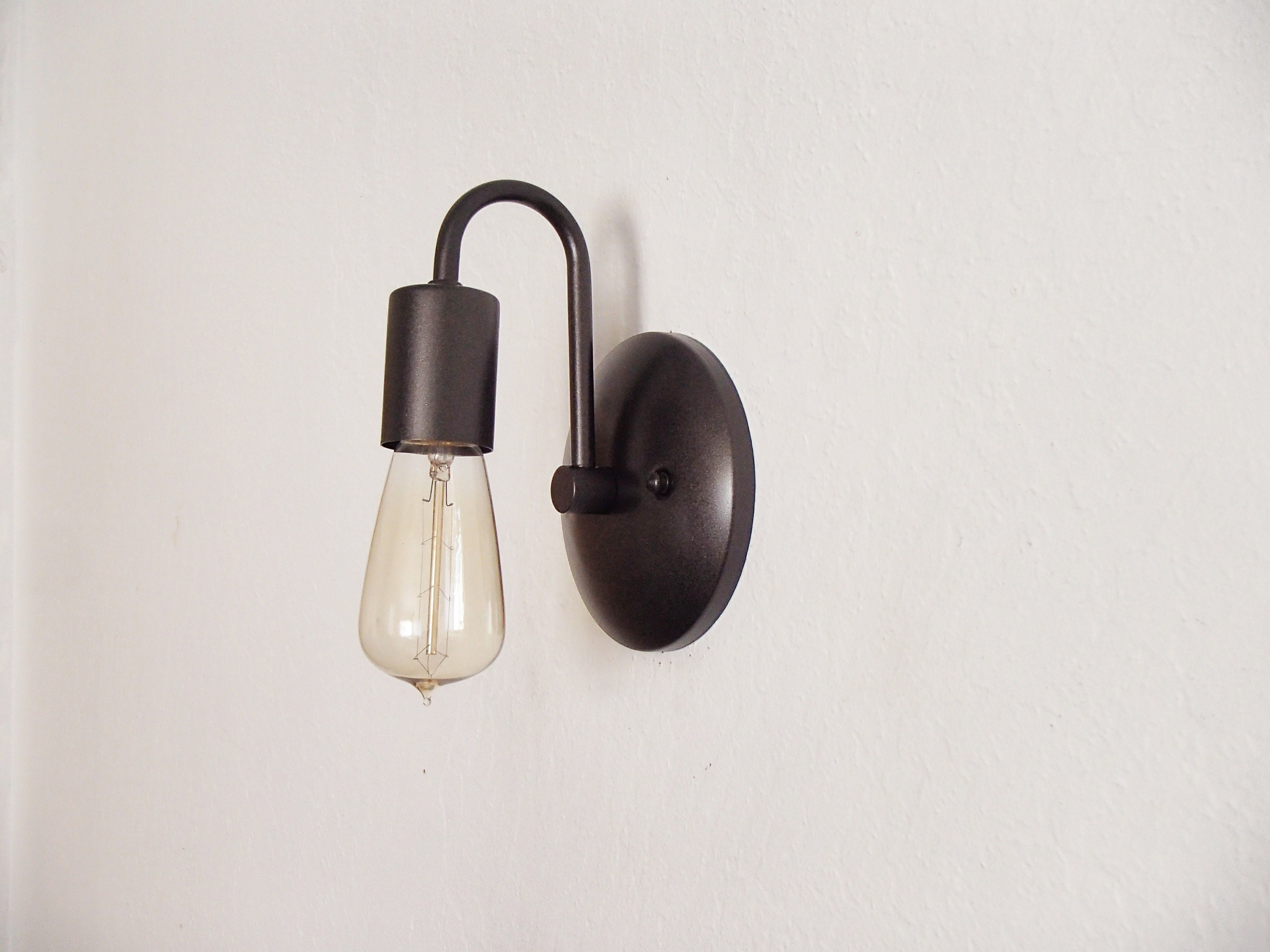 Modern Wall Lighting Fixture - Contemporary Sconce - Industrial - Petite Arched - Bathroom Light - Hallway Lighting - Kitchen - UL Listed