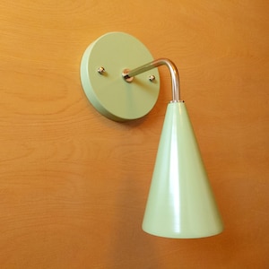 Single Cone Wall Sconce Mid Century Modern Contemporary Bedside Reading Light UL LISTED