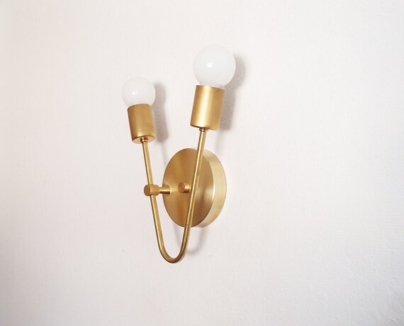 modern brass wall lights
