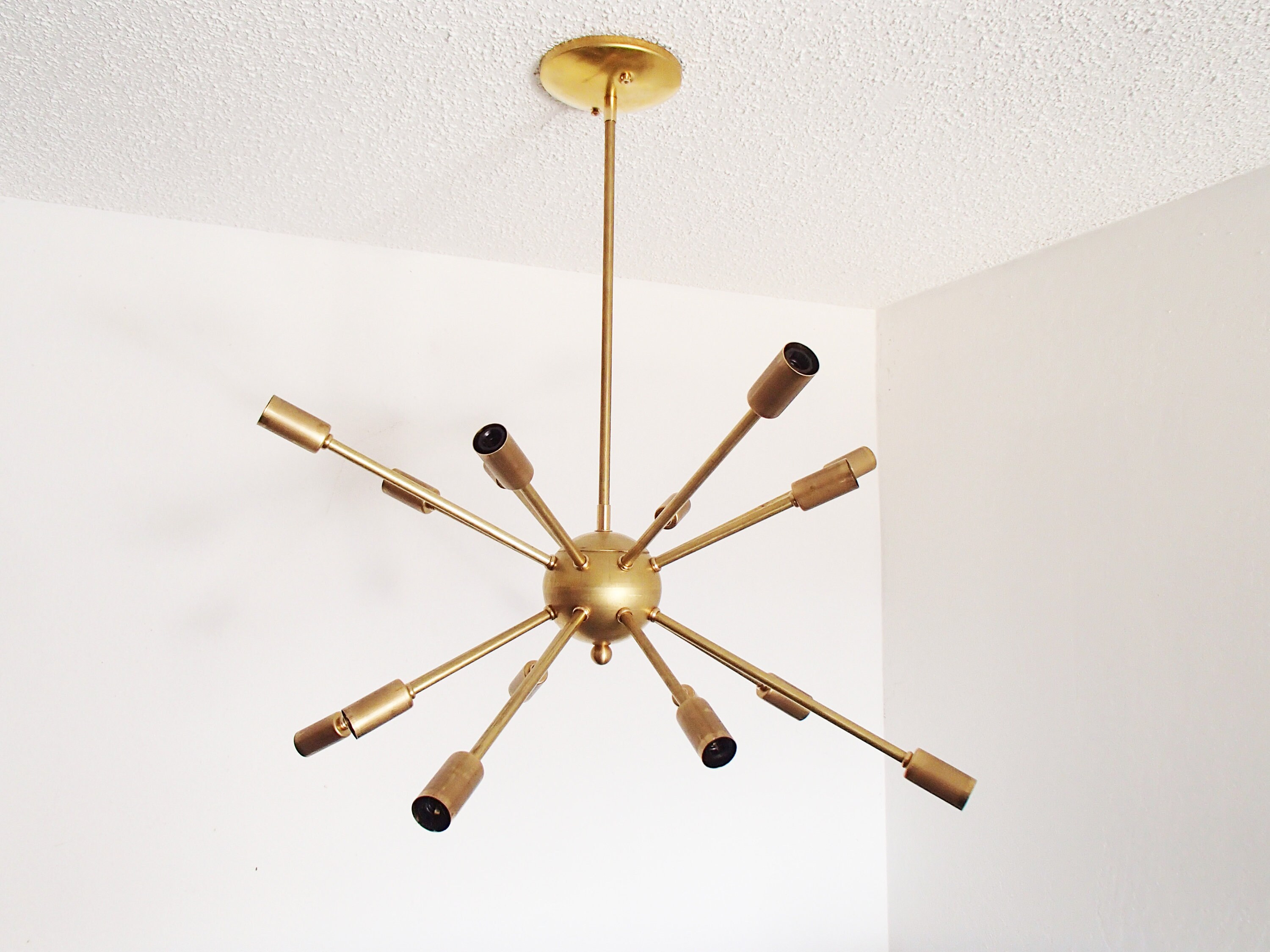 Mid Century Sputnik Pendant Atomic Starburst Chandelier Mid Mod 16