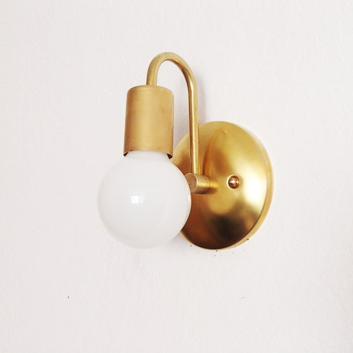 Popular Modern Wall Sconce - Vanity Lighting - Bathroom - Entryway - Brass - UL LISTED