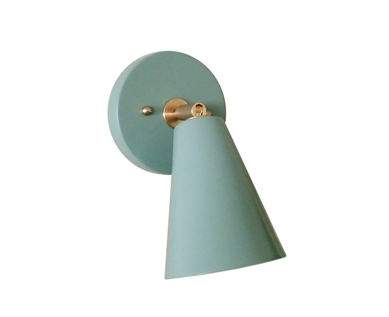 Atomic Single Cone Wall Sconce Mid Century Modern UL LISTED image 1