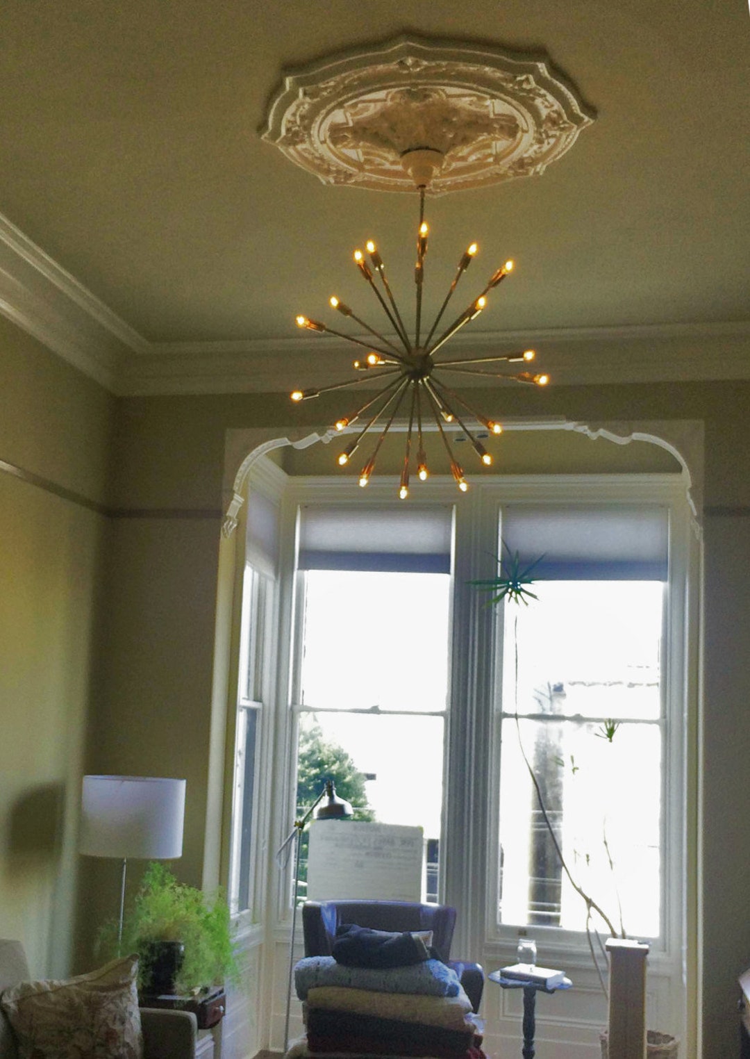 Modern Sputnik Chandelier - 24 Arm - Living Room Lighting - Dining Room ...