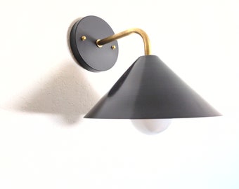 Modern Wall Sconce - Cone Shade - Minimalist - Entryway Light - Kitchen - Bathroom - Living Dining Room - Hallway - Office - UL Listed