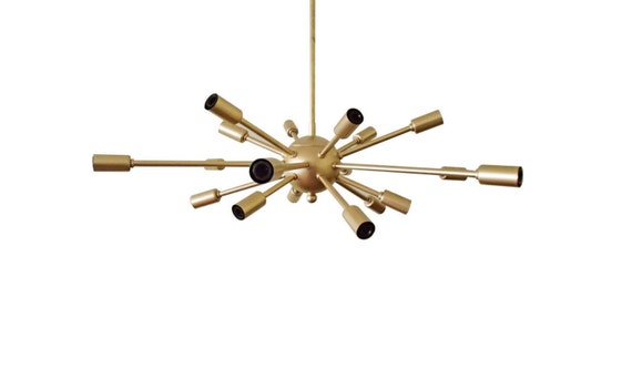 18 ARM MID CENTURY MODERN ATOMIC SPUTNIK BRASS CHANDELIER LIGHT FIXTURE 18 ARM MID CENTURY MODERN ATOMIC SPUTNIK BRASS CHANDELIER LIGHT FIXTURE