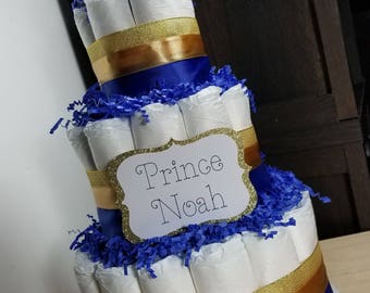 Castle Diaper Cake Princess Prince Diaper Cake Baby Shower Centerpiece Gift