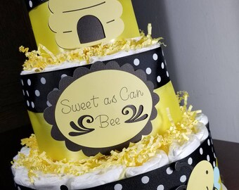 bumble bee diaper cake baby shower
