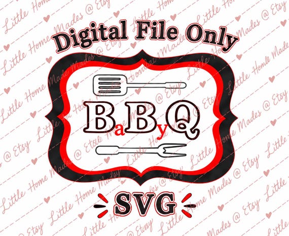 Baby Q BBQ Sign SVG, Diaper Cake Decoration, Baby Shower Cut File (Digital Download)