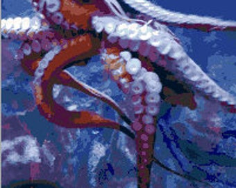 Octopus Cross-Stitch Pattern - Cross Stitch PDF - Instant Download