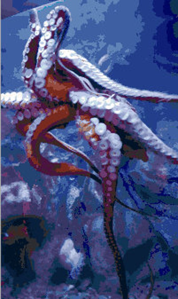 Octopus Cross-Stitch Pattern - Cross Stitch PDF - Instant Download