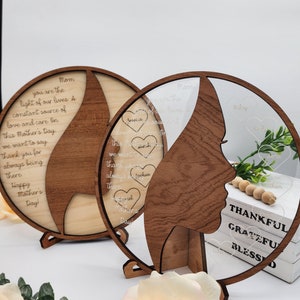 Personalized Mother's Day Gift Plaque, Custom Wood or Acrylic Family Sign 9.5" Grandparents Gift ...