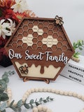 Personalized Bee Hive Family Tree Plaque: Custom Grandparent Gift Grandbabees
