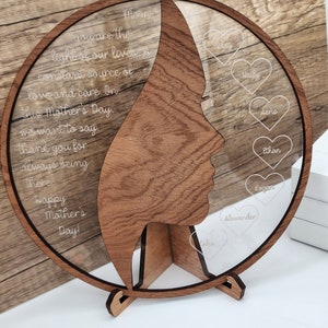 Personalized Mother's Day Gift Plaque, Custom Wood or Acrylic Family Sign 9.5" Grandparents Gift ...