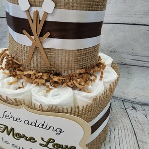 S'More Love Diaper Cake: Burlap Campfire Baby Shower Centerpiece image 4