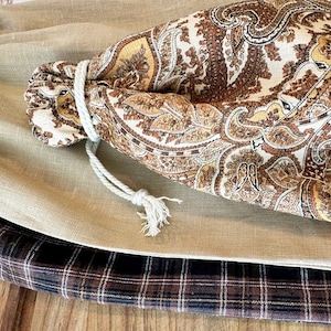 Linen Bread Bag for Homemade Sourdough Bread | Reusable Food Storage | Homestead Bread Baker Gift | Artisan Bread Keeper Sack | Made in USA