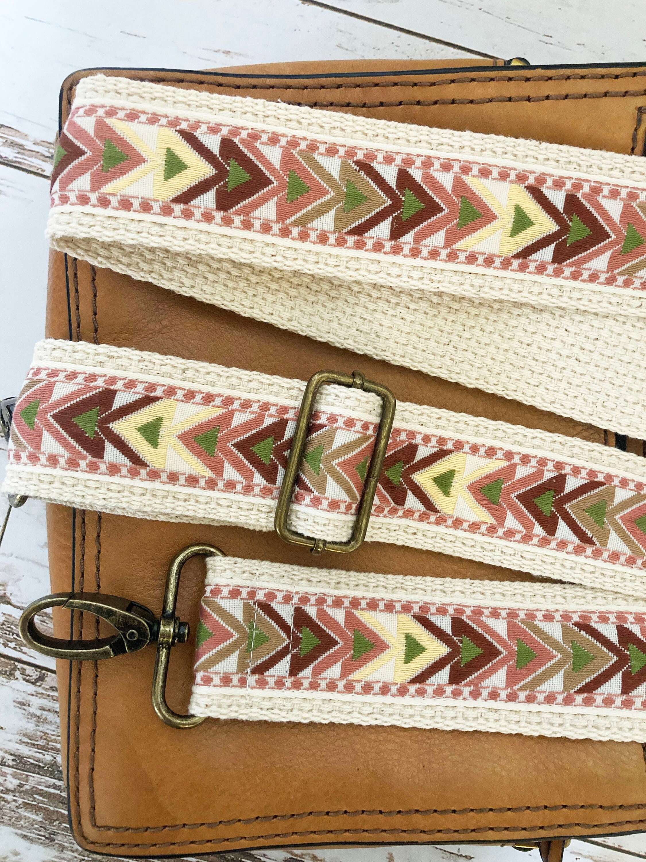 Purse Strap Wide Shoulder Strap Adjustable Replacement Retro Jacquard  Embroidery Multi-pattern Crossbody Bag Straps
