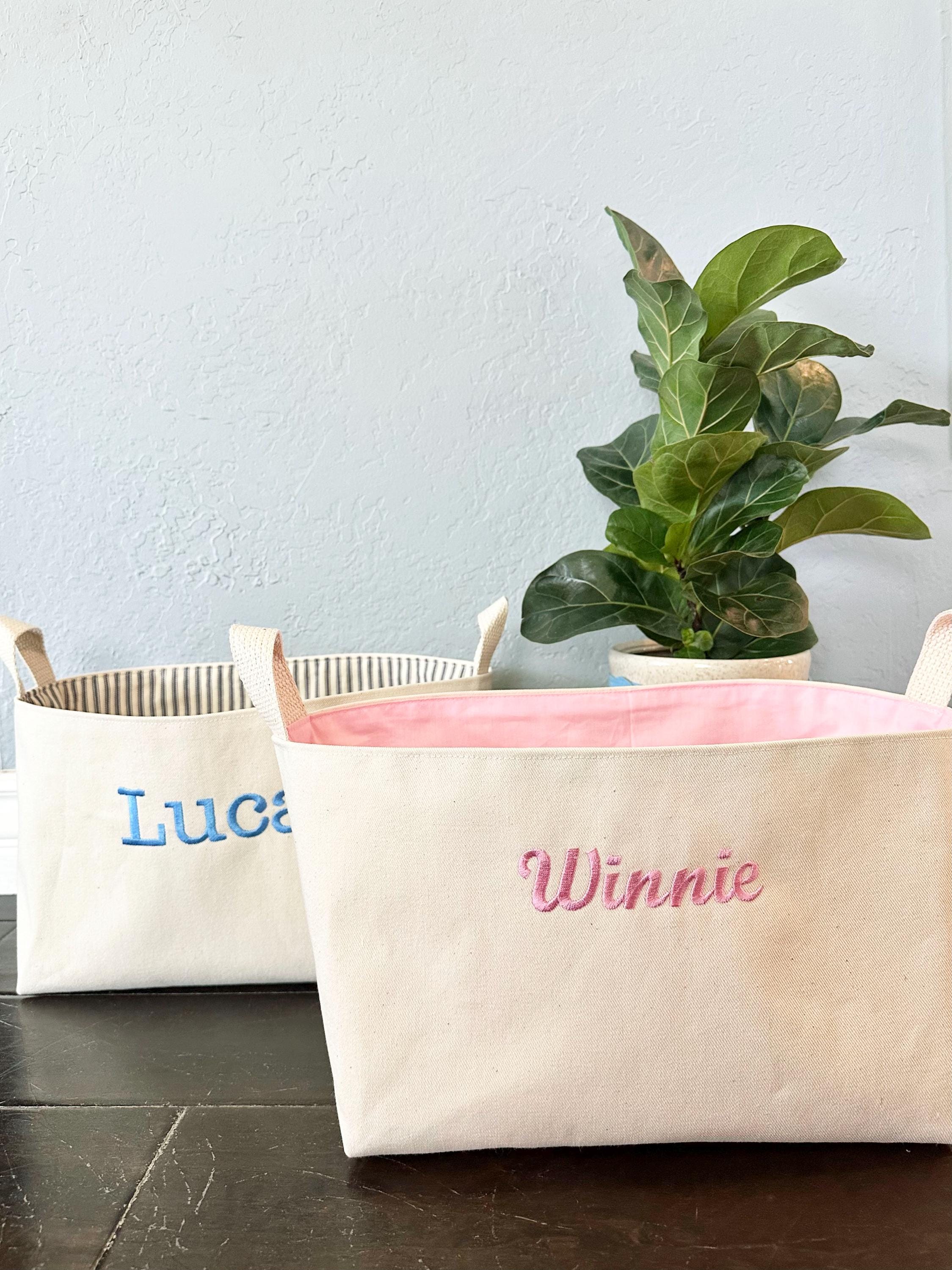 Panier De Rangement à Tissus, À Personnaliser, Choississez Le Prénom De