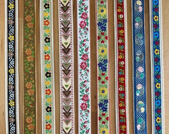 Correa bordada para bolso, correa floral para bolso cruzado, correa ajustable tejida para bolso, correa fina de repuesto para bolso de 2,5 cm