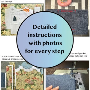PDF Pattern for Tote Bag in 2 Sizes | Sewing Tutorial for Market Tote ...