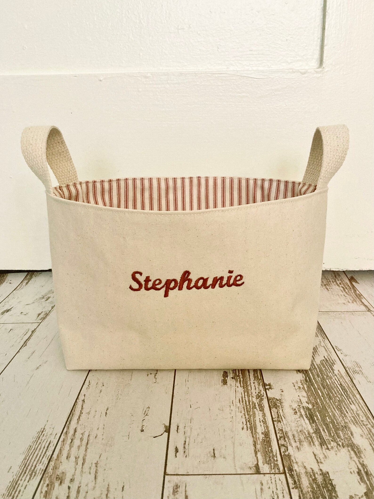 Personalized Storage Basket Fabric Diaper Caddy for Baby Etsy