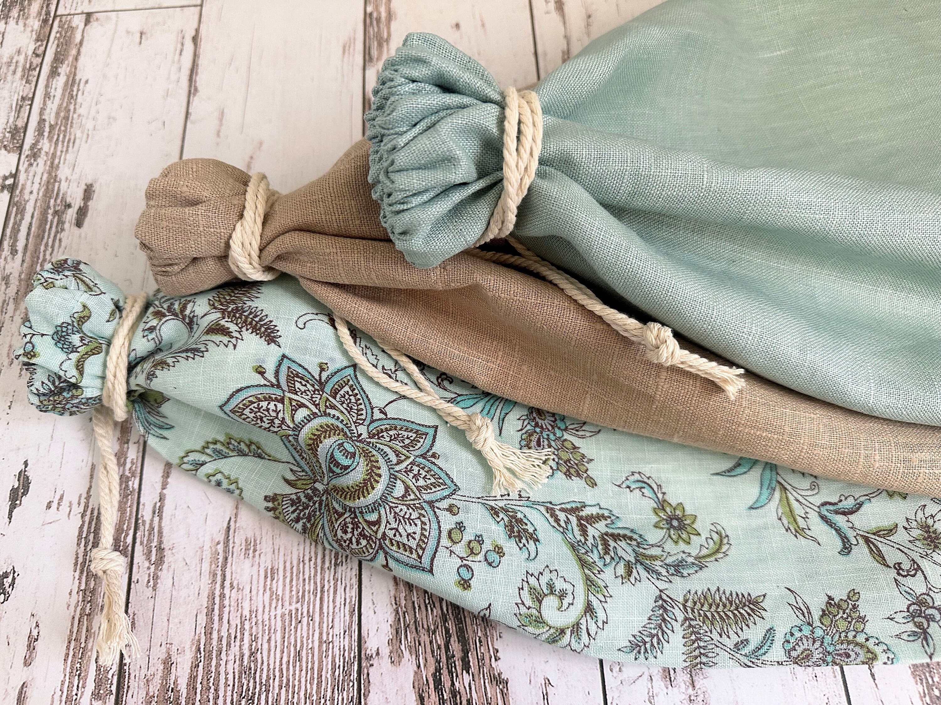 Linen Bread Bag, Bread Bag for Homemade Sourdough Bread, Reusable Produce Bag, Food Storage, Made in USA, Bread Baker Gift