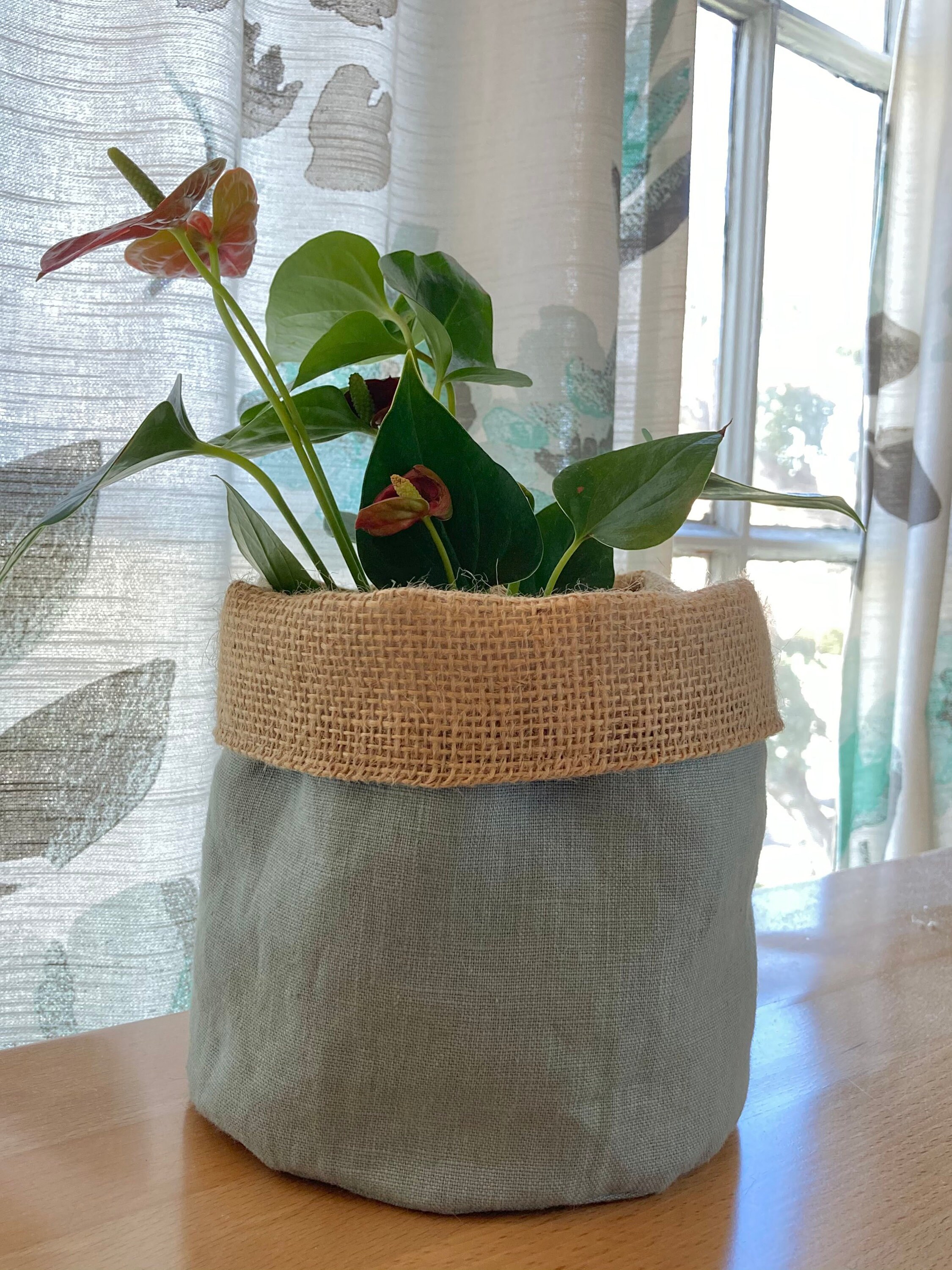 Plant pot cover fabric planter indoor plant pot plant Etsy