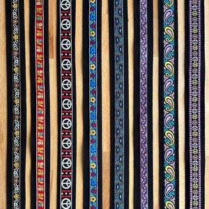 1.5" Wide Purse Strap Crossbody, Woven Bag Strap Replacement, Embroidered Floral Handbag Strap