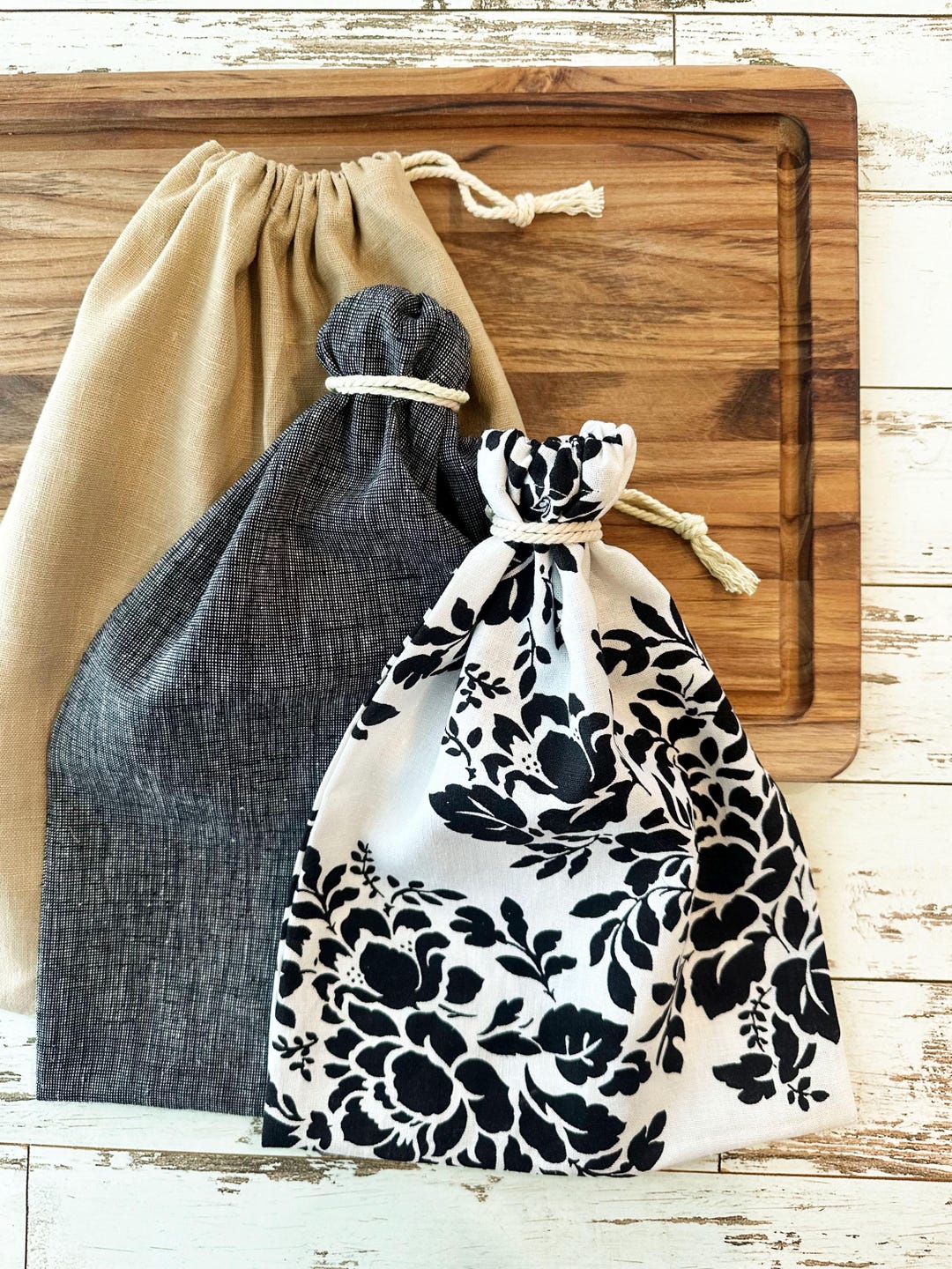 Linen Bread Bags For Sourdough 2-Pack Linen Bread Bags With