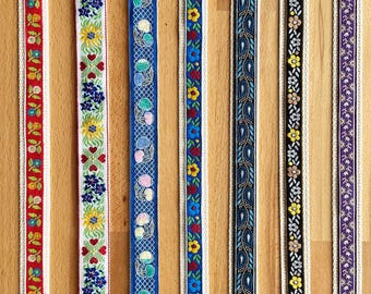 1" Embroidered Purse Strap | Floral Crossbody Purse Strap | Adjustable Woven Bag Strap | 1" Thin Replacement Handbag Strap