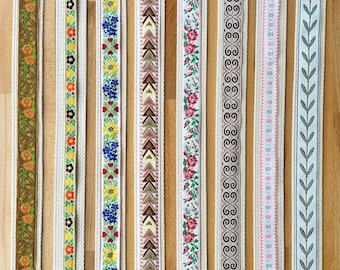 1.5" Wide Embroidered Purse Strap | Floral Crossbody Purse Strap | Adjustable Woven Bag Strap | Replacement Handbag Strap
