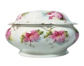 M Z Austria Porcelain Powder Trinket Vanity Dresser Jar
