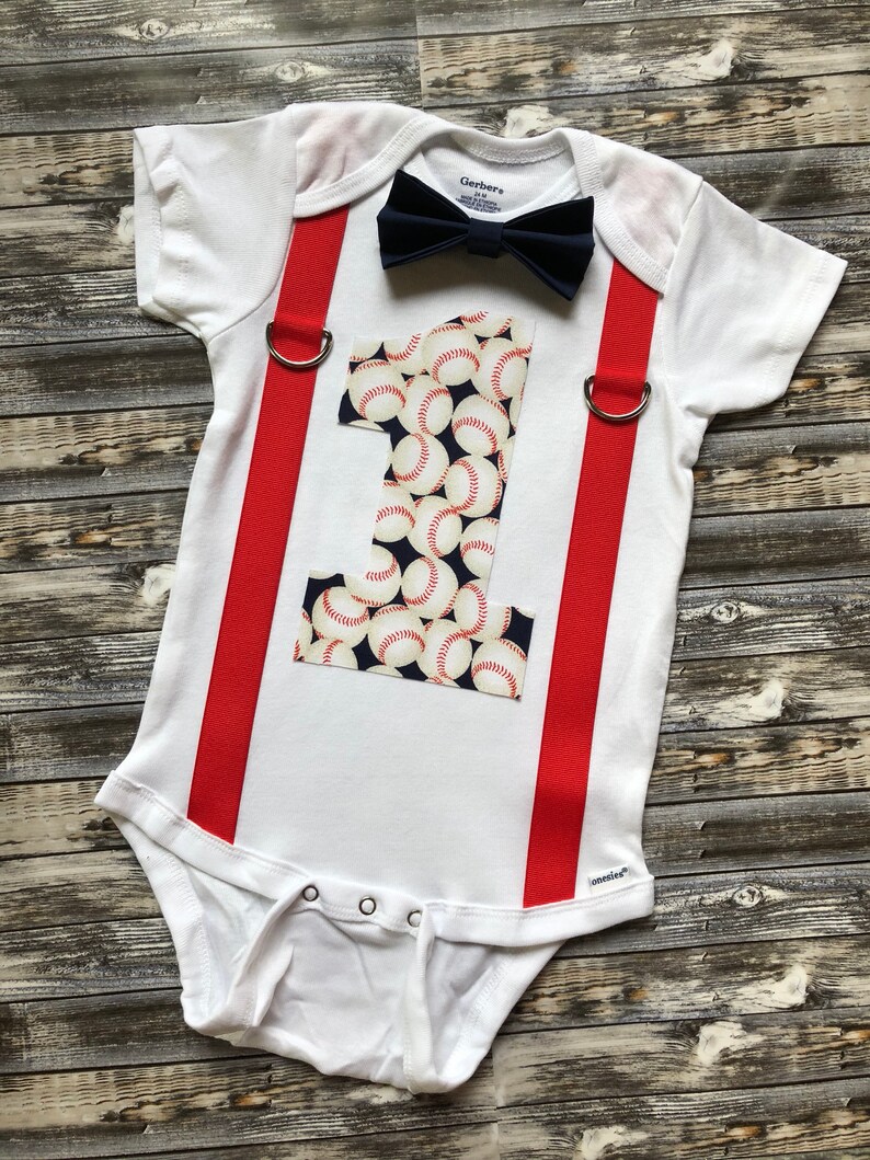 baby boy first birthday baseball outfit