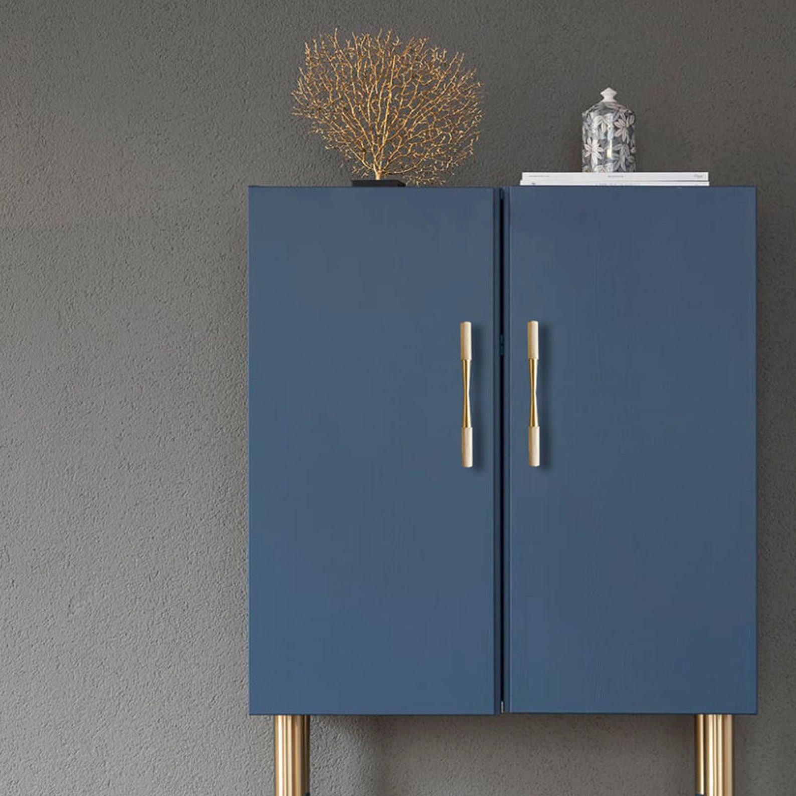 Solid Brass Wardrobe Handle Golden Knurled Door Handle Etsy