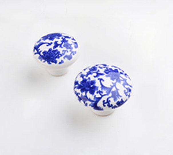 Blue And White Porcelain Cabinet Knobs, Porcelain Cabinet Knobs Canada