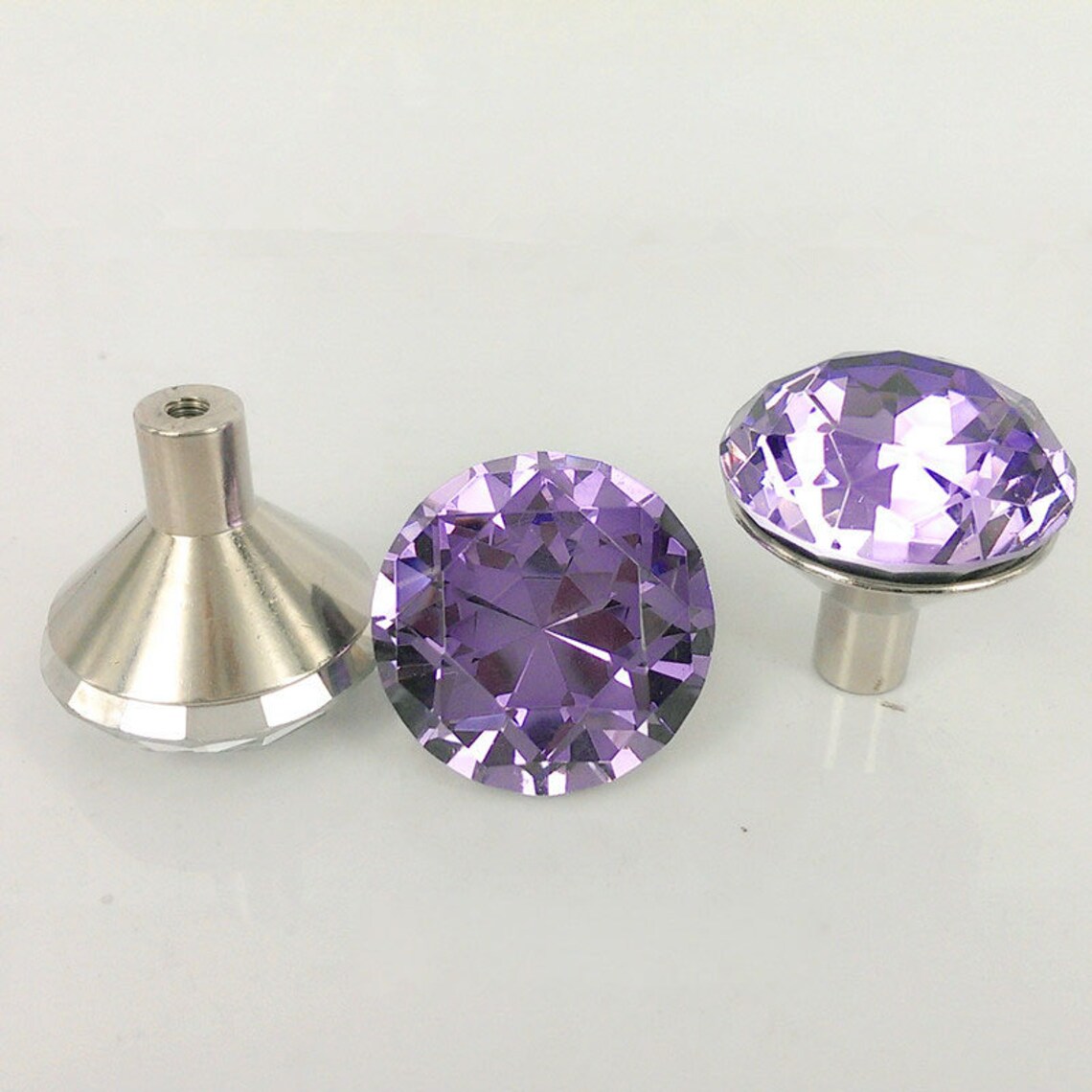 25 /30MM perilla de cristal colorido y tire perilla del cajón | Etsy