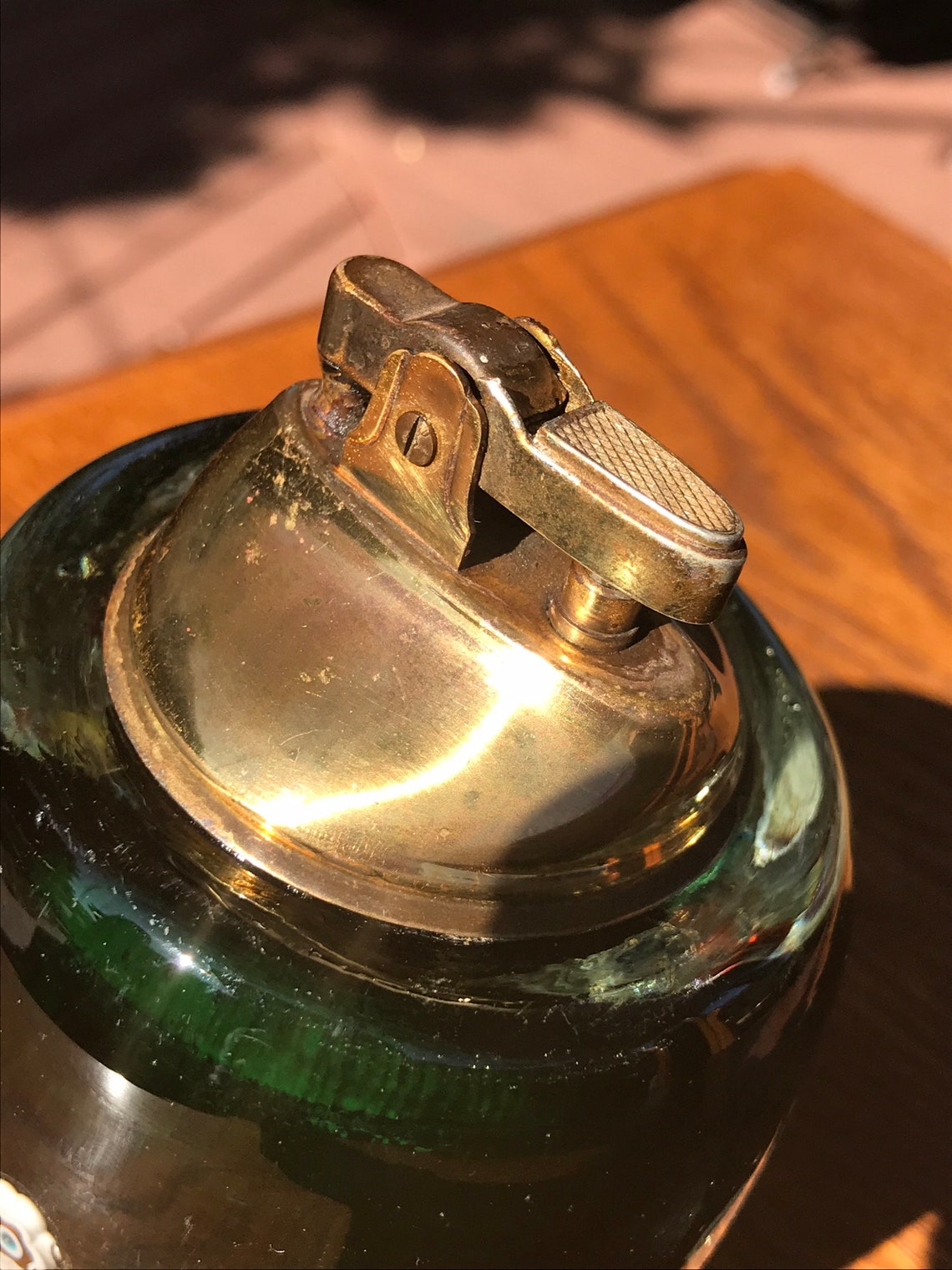 Heavy Vintage Murano Mid Century Glass Table Lighter Dark Etsy Singapore