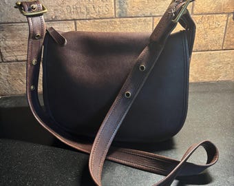 Vintage Coach Tan Brown Leather Worth Crossbody Shoulder Bag Style