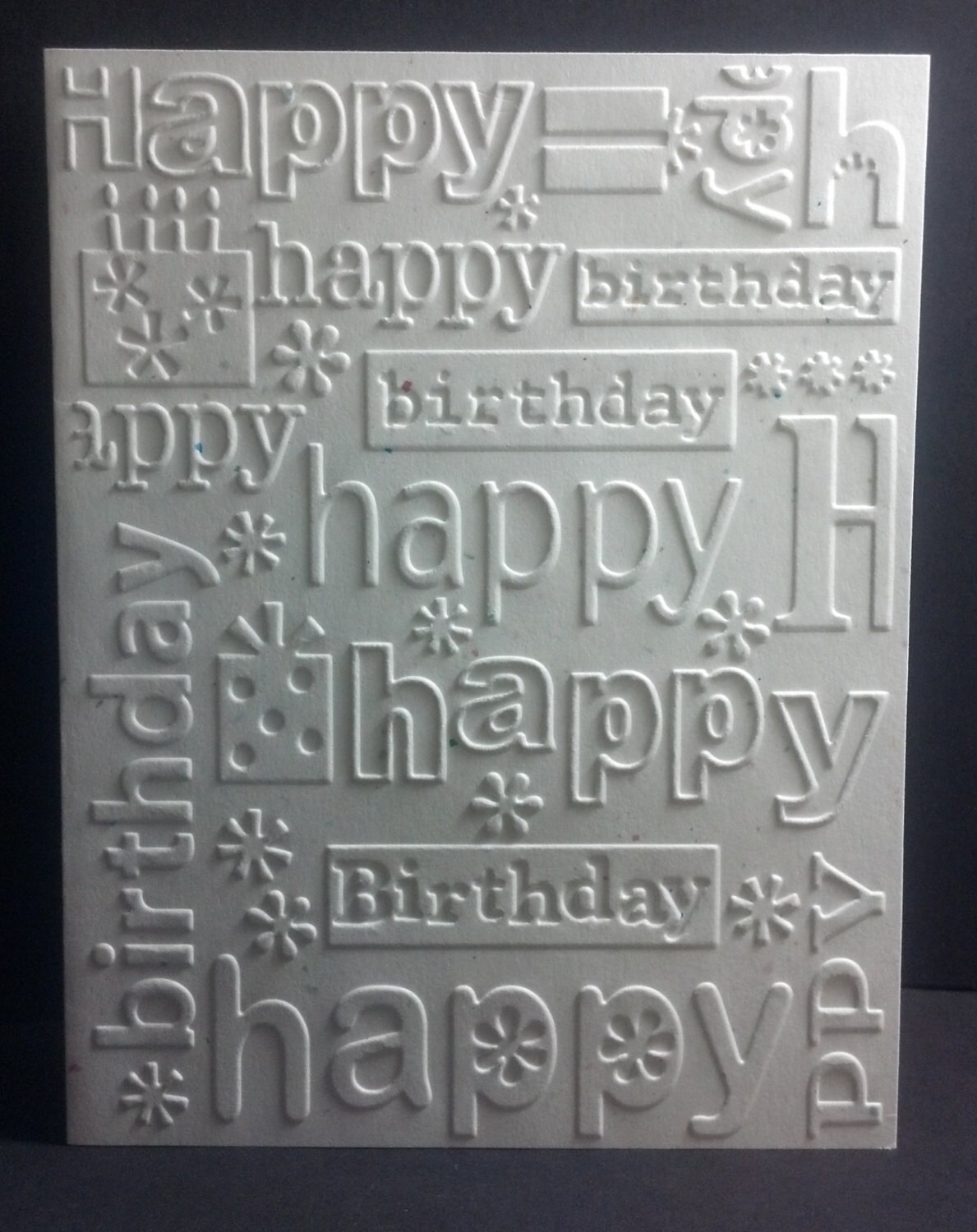 Happy Birthday Embossed Card Set/Birthday Card/Note Cards Etsy