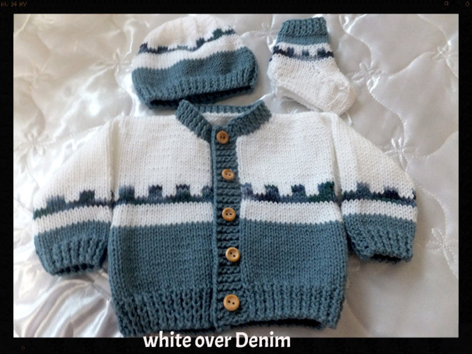 Cute Knitted Boys Cardigan With Baby Hat Baby Boots & Mitts - Etsy