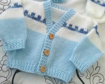 Hand knitted baby cardigan ONLY,  NEWBORN, Toddler sweater, Baby Girl, Baby boy, Baby Shower Gift