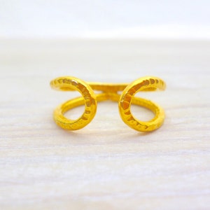Christmas, Open Cuff ring, Simple Ring, Minimalist Ring, Everyday Ring, Stacking Ring, Knuckle ring, Dainty Ring, Gift for Women, Gold Ring